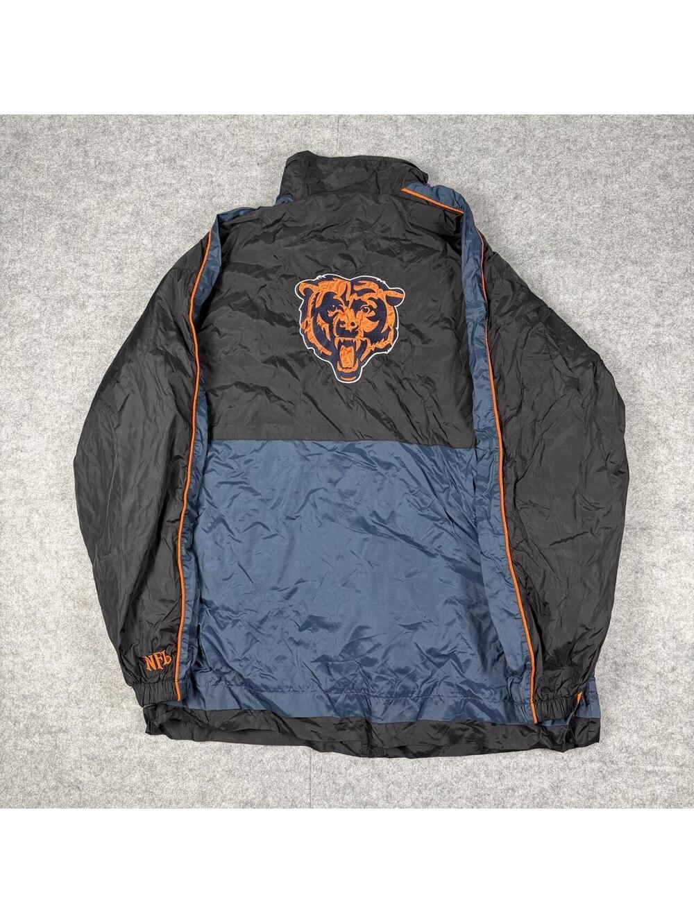 Vintage NFL Chicago Bears Football Windbreaker Y2K Jacket Size Medium